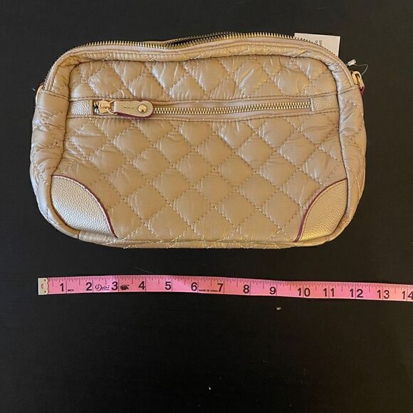 E+A NEW Quilted Disco Bag Gold With shoulder Strap - Picture 7 of 10